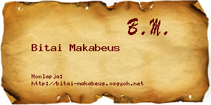 Bitai Makabeus névjegykártya